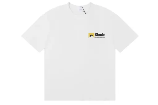 Rhude Collegiate T Shirt White Cotton Jersey