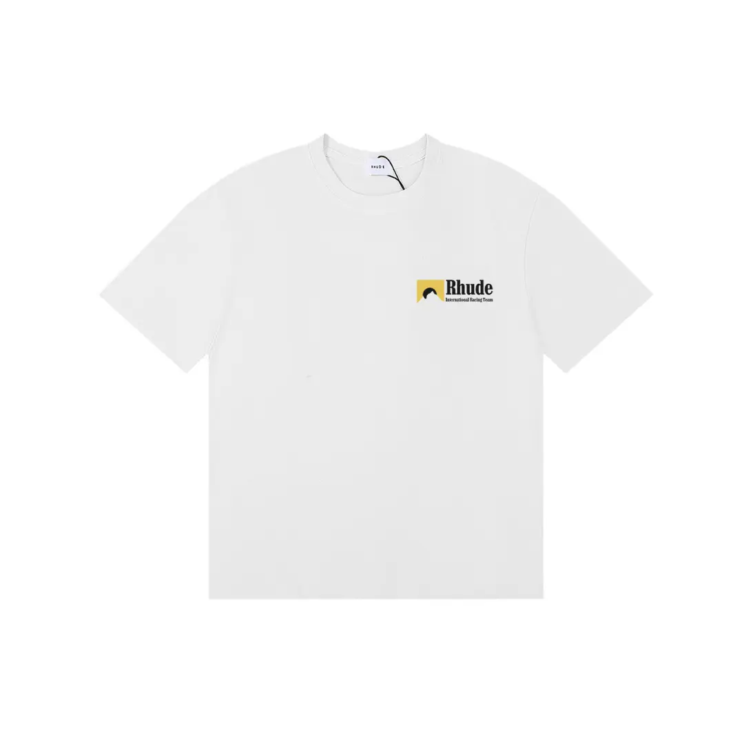 Rhude Collegiate T Shirt White Cotton Jersey 2026 | Drip Kickz Rhude Collegiate T Shirt White Cotton Jersey