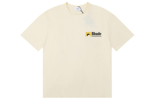 Rhude Collegiate T Shirt Off White Cotton Jersey