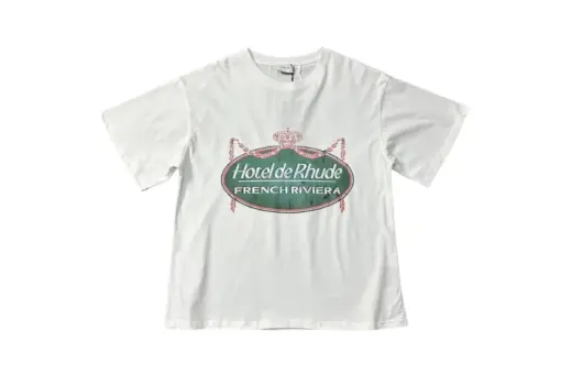 Rhude T Shirt White With Monogram Cotton Jersey