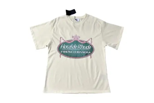 Rhude T Shirt Off White With Monogram Cotton Jersey