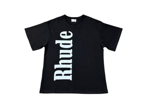 Rhude T Shirt Black With Logo Cotton Jersey