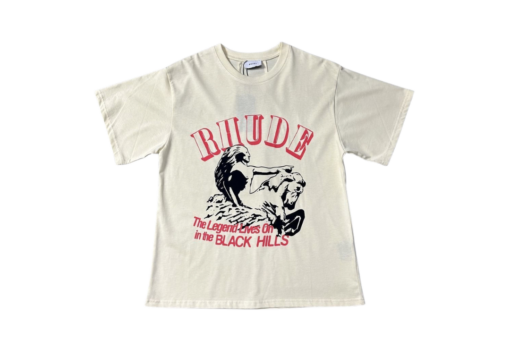 Rhude T Shirt Off White With Graphic Design Cotton Jersey