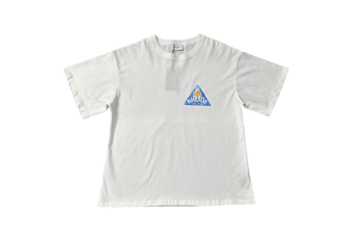 Rhude T Shirt White With Triangle Logo Cotton Jersey