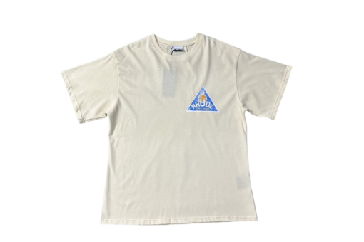 Rhude T Shirt Off White With Triangle Logo Cotton Jersey