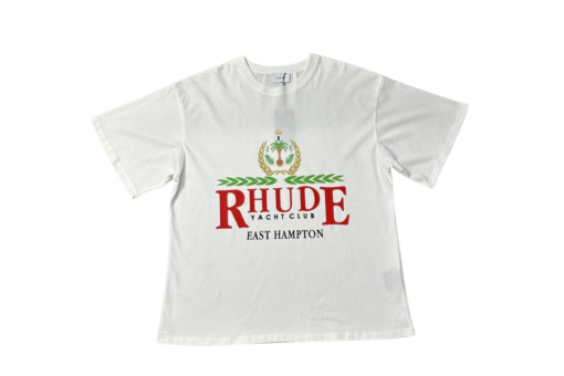 Rhude T Shirt White Vintage Design Cotton Jersey