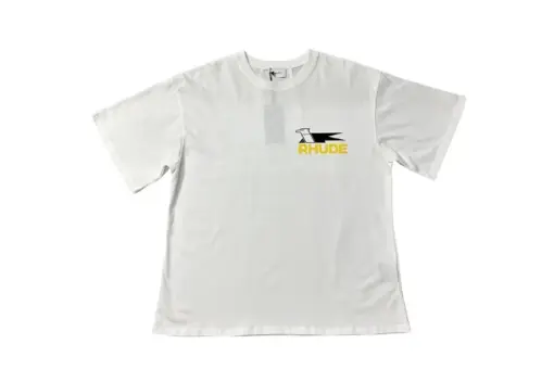 Rhude T Shirt White Logo Cotton Jersey