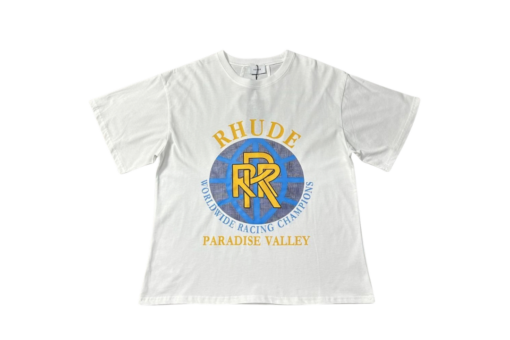 Rhude T Shirt White Paradise Valley Cotton Jersey