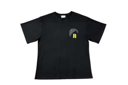 Rhude T Shirt Black With R Logo Cotton Jersey