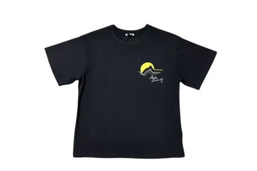 Rhude T Shirt Black With Logo Cotton Jersey