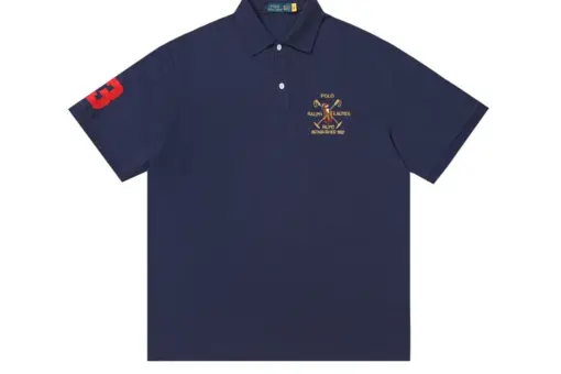 Polo Ralph Lauren Men Custom Slim Fit RLPC Club T Shirt Navy Blue
