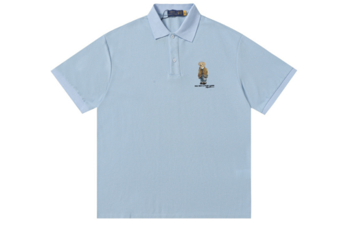 Polo Ralph Lauren Custom Slim Fit Polo Bear Polo T Shirt Light Sky Blue