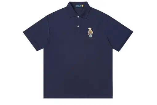 Polo Ralph Lauren Custom Slim Fit Polo Bear Polo T Shirt Navy Blue
