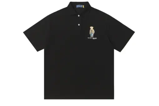 Polo Ralph Lauren Custom Slim Fit Polo Bear Polo T Shirt Black