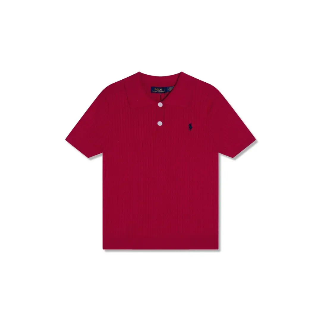 Polo Ralph Lauren Maroon Rib Knit Cotton Jocky Collar Jumper Shirt 2026 | Drip Kickz Polo Ralph Lauren Maroon Rib Knit Cotton Jocky Collar Jumper Shirt