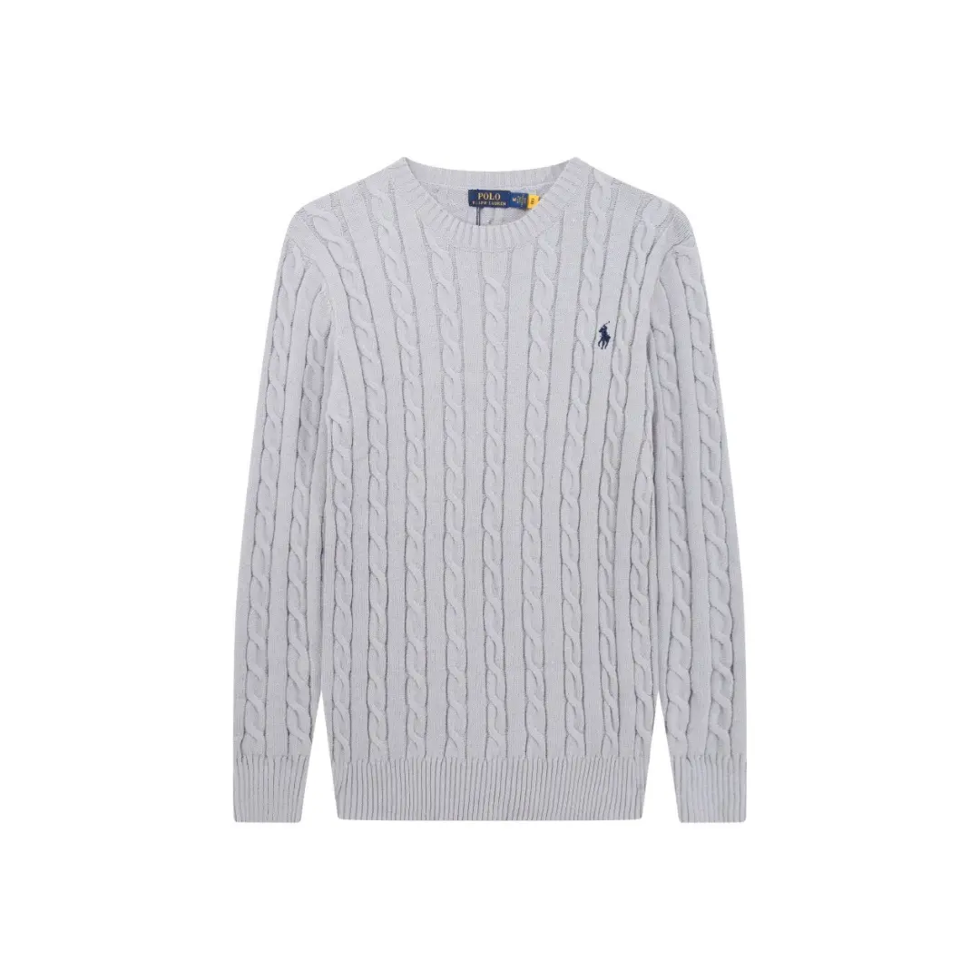 Polo Ralph Lauren Crew Neck Sweater Gray 2026 | Drip Kickz Polo Ralph Lauren Crew Neck Sweater Gray
