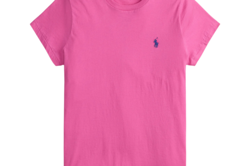 Polo Ralph Lauren CLASSIC FIT COTTON JERSEY CREWNECK Basic T Shirt Accent Pink