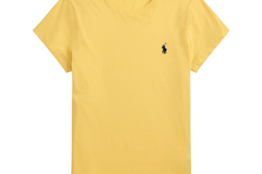Polo Ralph Lauren CLASSIC FIT COTTON JERSEY CREWNECK Basic T Shirt Collegiate Yellow