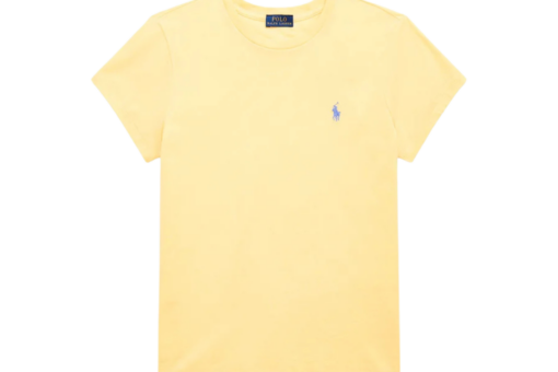 Polo Ralph Lauren CLASSIC FIT COTTON JERSEY CREWNECK Basic T Shirt Corn Yellow