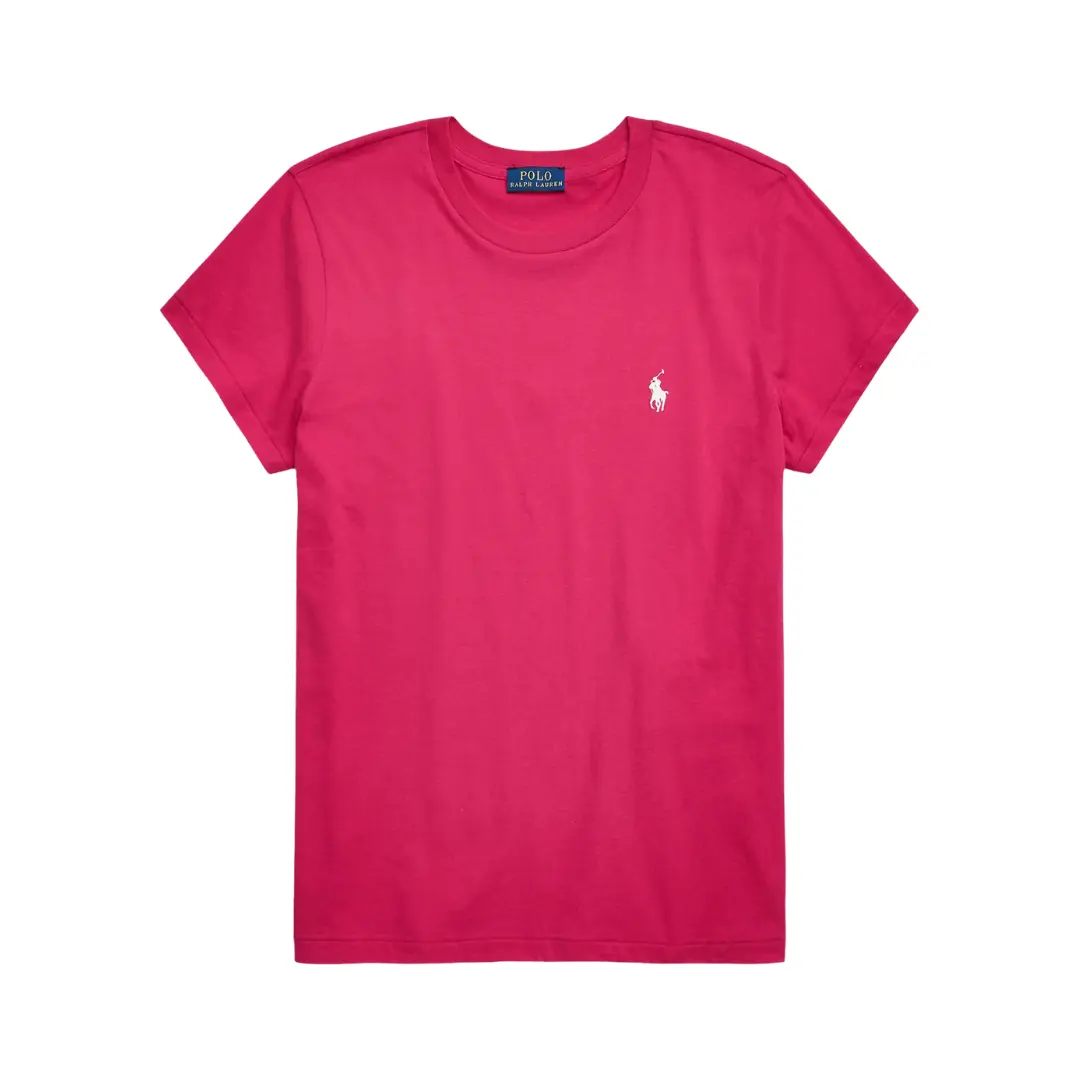 Polo Ralph Lauren CLASSIC FIT COTTON JERSEY CREWNECK Basic T Shirt Pink Sky 2026 | Drip Kickz Polo Ralph Lauren CLASSIC FIT COTTON JERSEY CREWNECK Basic T Shirt Pink Sky