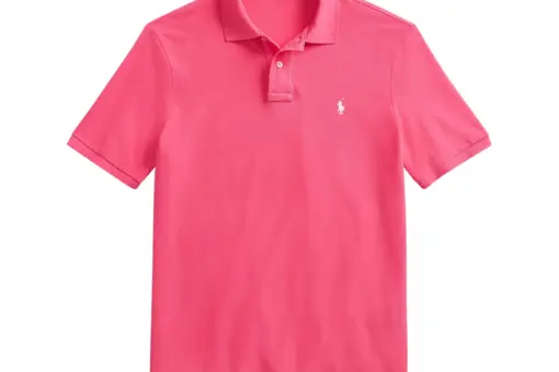 Polo Ralph Lauren Slim Fit Mesh Polo Shirt Hot Pink