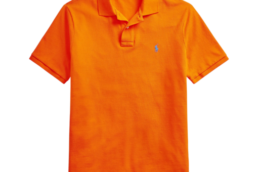 Polo Ralph Lauren Slim Fit Mesh Polo Shirt Sailing Orange