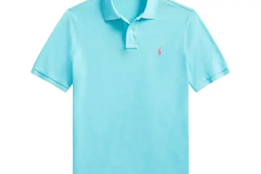 Polo Ralph Lauren Slim Fit Mesh Polo Shirt Turquoise Nova