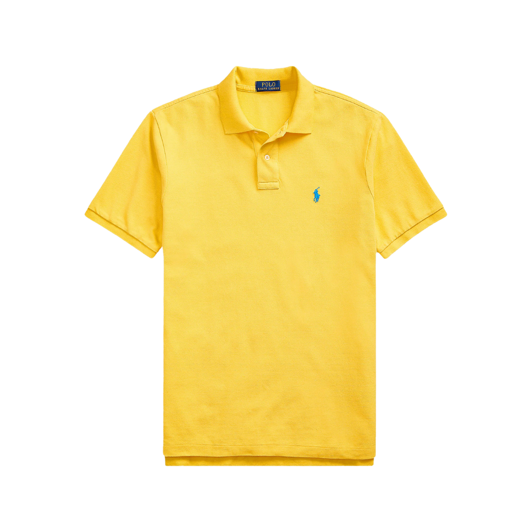 Polo Ralph Lauren Slim Fit Mesh Polo Shirt Yellow 2026 | Drip Kickz Polo Ralph Lauren Slim Fit Mesh Polo Shirt Yellow
