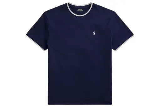 Polo Ralph Lauren Classic Fit Stretch Mesh T Shirt Basic Newport Navy
