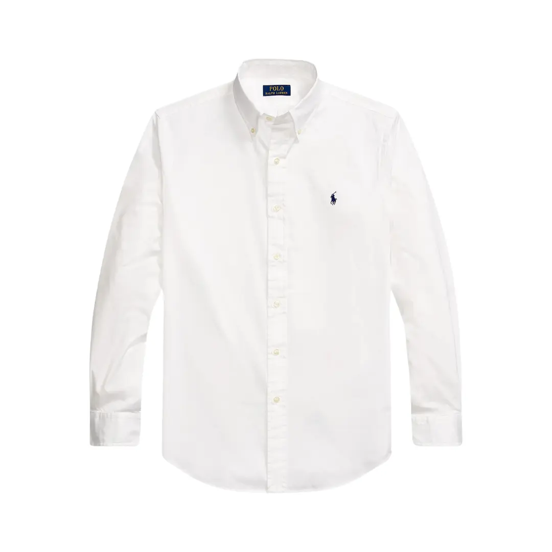 Polo Ralph Lauren Custom Fit Featherweight Twill Shirt White 2026 | Drip Kickz Polo Ralph Lauren Custom Fit Featherweight Twill Shirt White