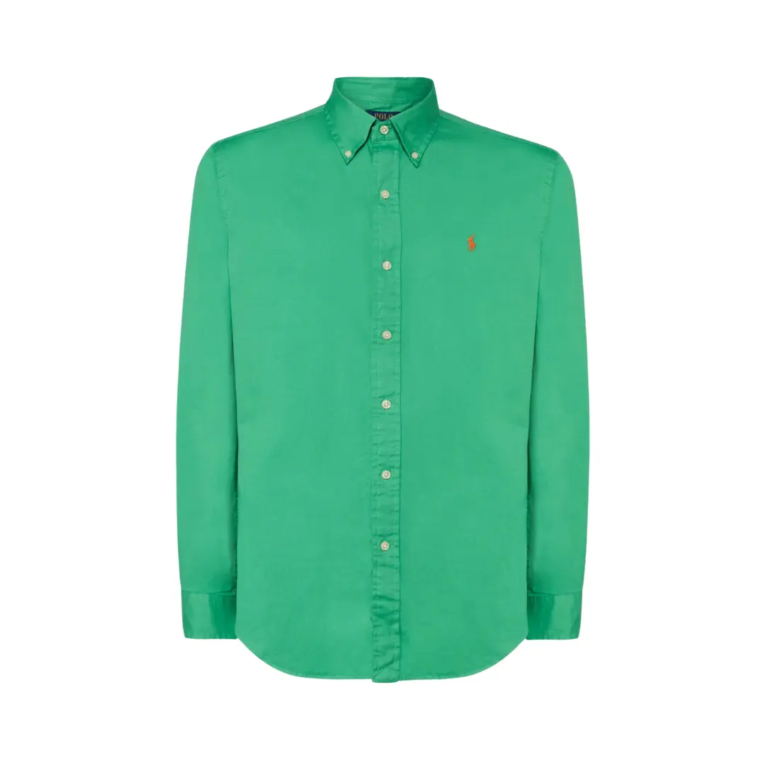 Polo Ralph Lauren Custom Fit Featherweight Twill Shirt Vineyard Green 2026 | Drip Kickz Polo Ralph Lauren Custom Fit Featherweight Twill Shirt Vineyard Green