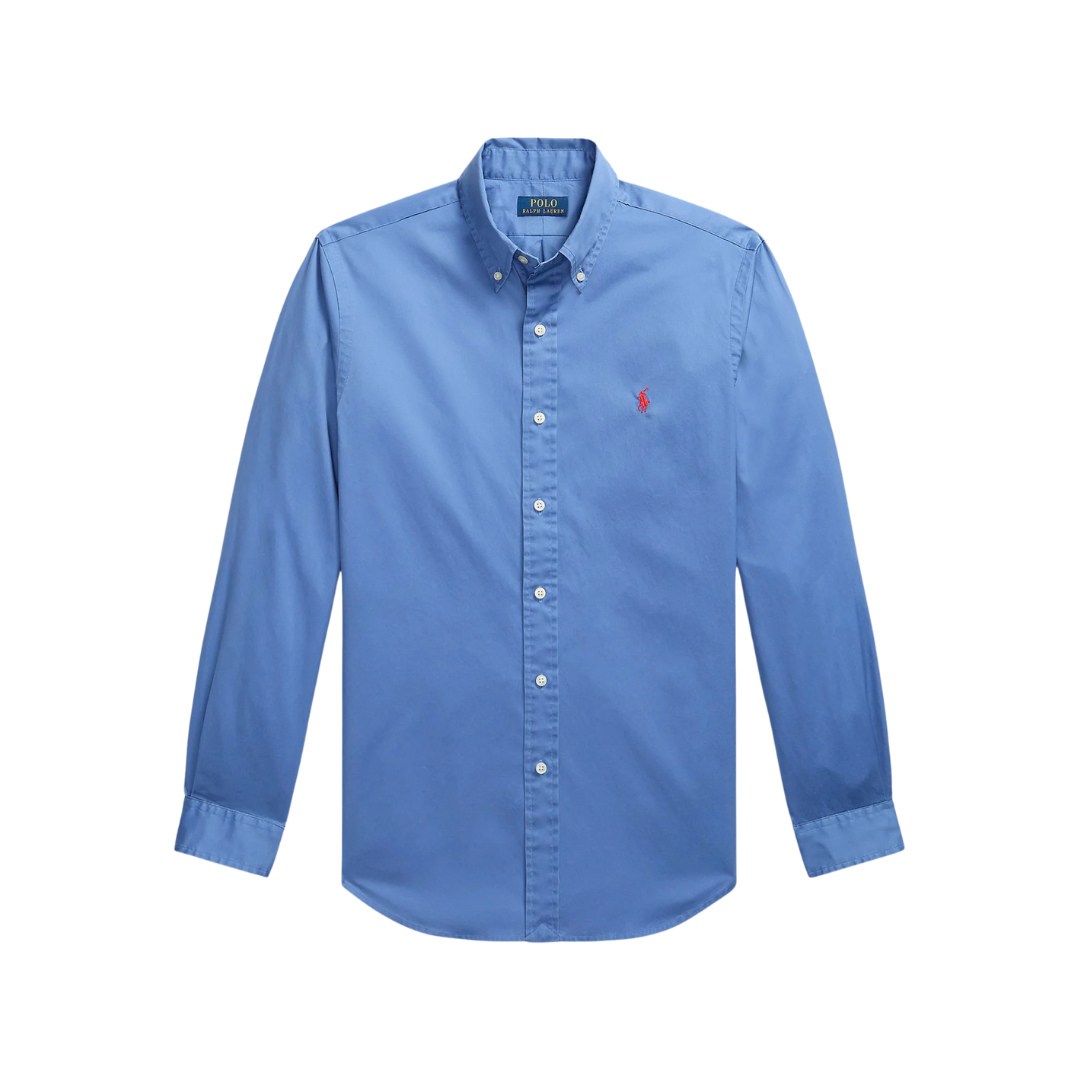 Polo Ralph Lauren Custom Fit Featherweight Twill Shirt Nimes Blue 2026 | Drip Kickz Polo Ralph Lauren Custom Fit Featherweight Twill Shirt Nimes Blue