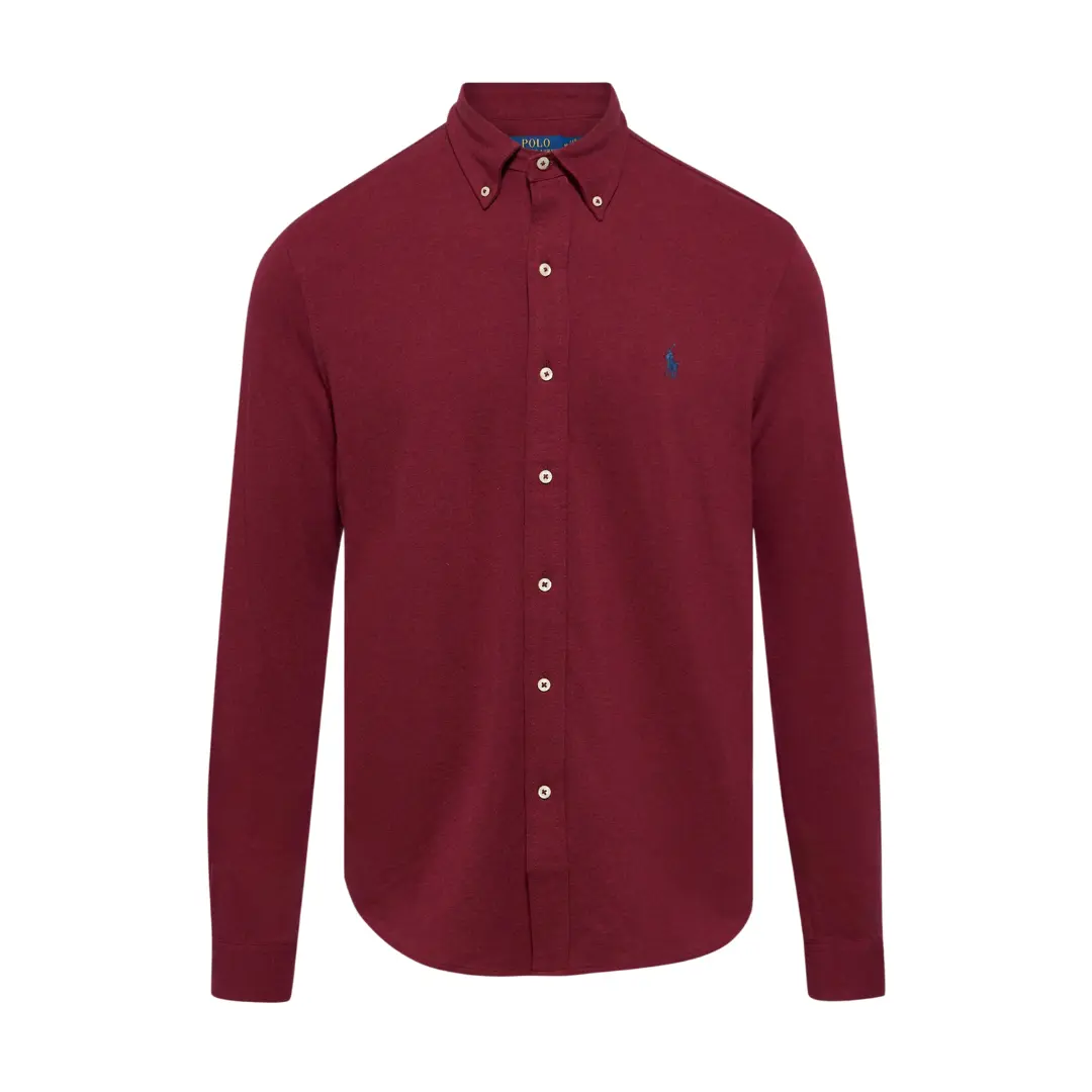 Polo Ralph Lauren Featherweight Shirt Vintage Port Heather 2026 | Drip Kickz Polo Ralph Lauren Featherweight Shirt Vintage Port Heather