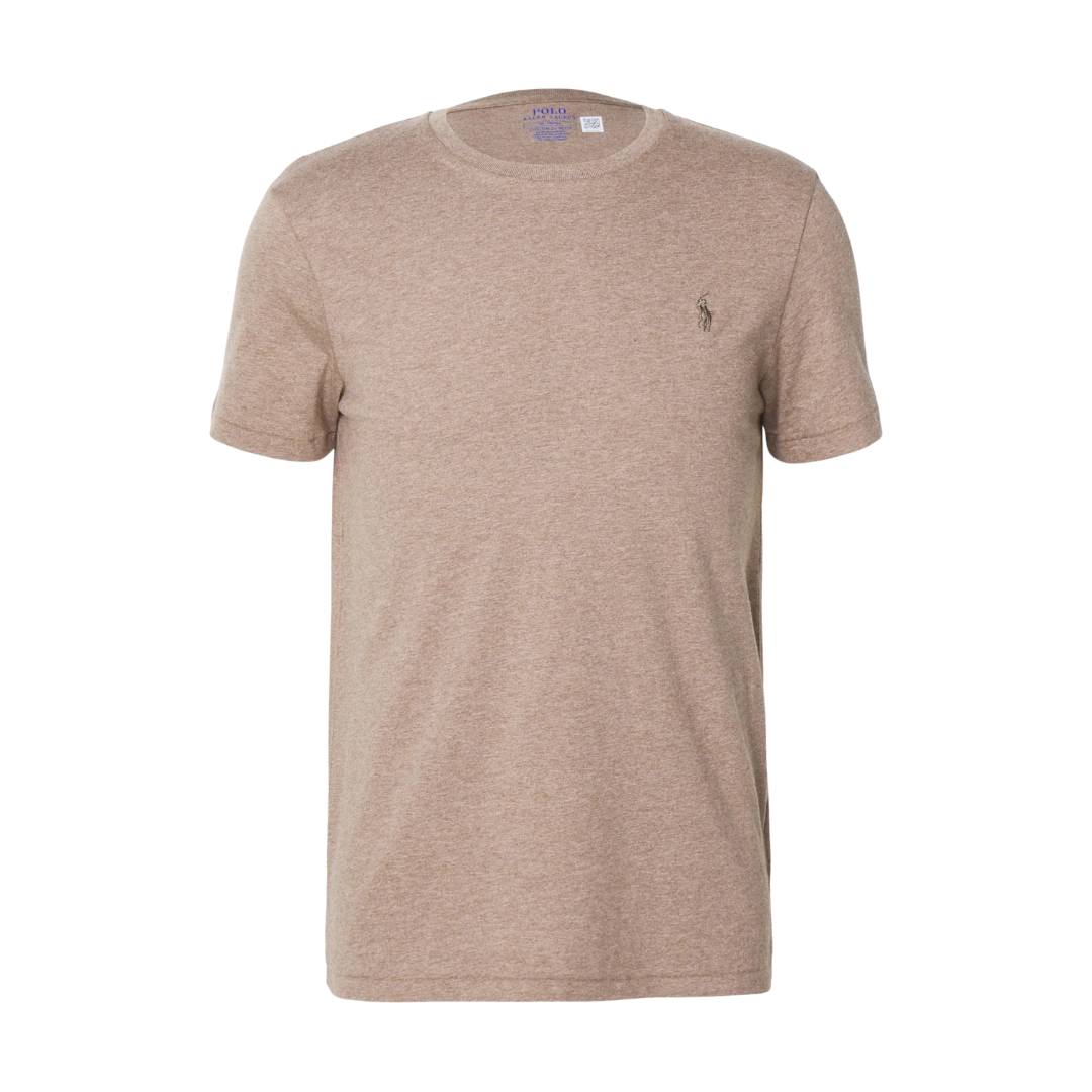 Polo Ralph Lauren Short Sleeve T Shirt Basic Brown Heather 2026 | Drip Kickz Polo Ralph Lauren Short Sleeve T Shirt Basic Brown Heather