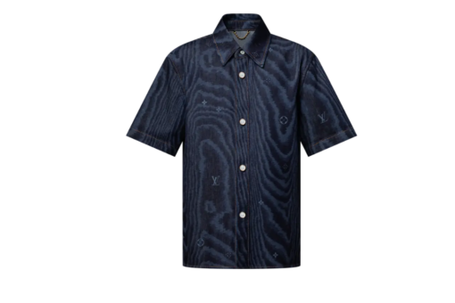 LV Short-Sleeved Denim Shirt Indigo