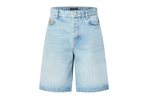 LV Denim Shorts Blue