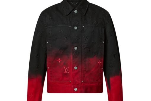 LV Embroidered Denim Blouson Red