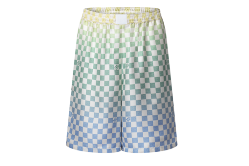 LV Damier Gradient Printed Silk Shorts