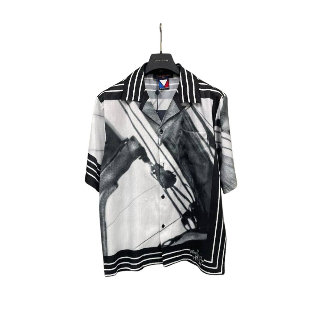 LV Shirt White And Black 2026 | Drip Kickz LV Shirt White And Black