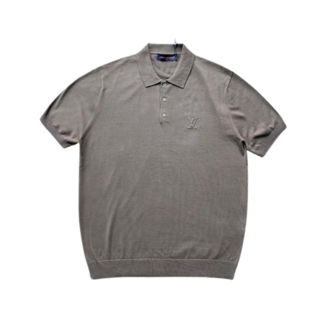 LV Polo T-Shirt Grey 2026 | Drip Kickz LV Polo T-Shirt Grey