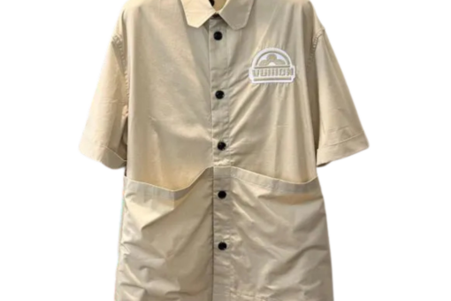 LV Short-Sleeved Denim Shirt Off-White