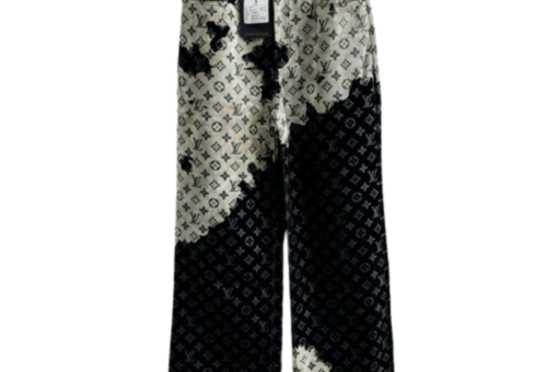 LV Monogram Denim Pants Black & White Gradient