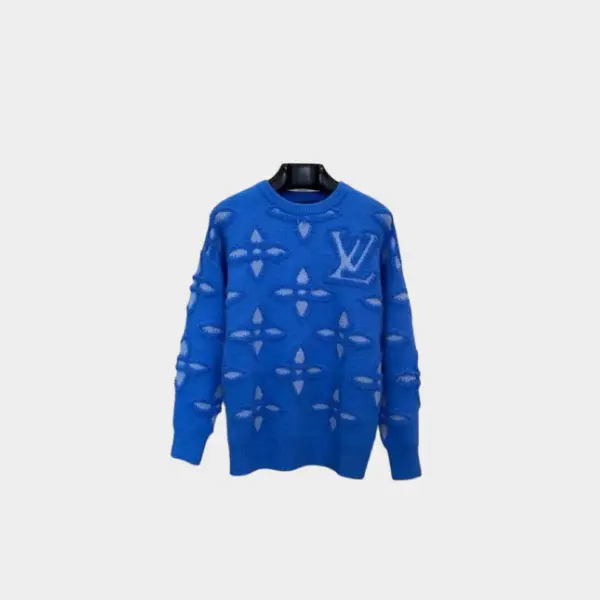 LV Sweater Royal Blue 2026 | Drip Kickz LV Sweater Royal Blue