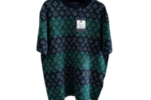 LV Full Monogram Jacquard Crewneck Green/ Black