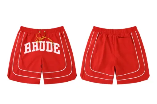 RHUDE Cotton Track Shorts Red
