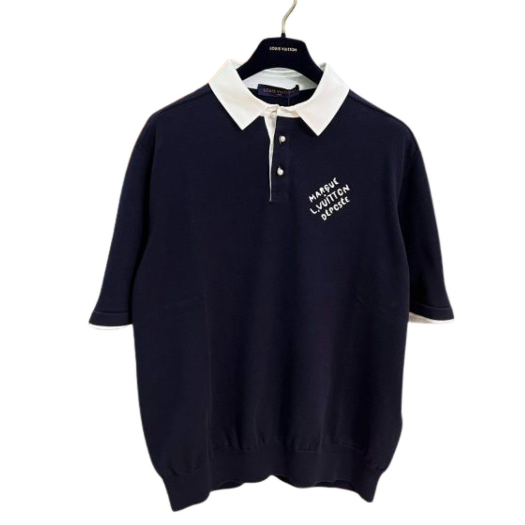 LV Polo T-Shirt Black 2026 | Drip Kickz LV Polo T-Shirt Black