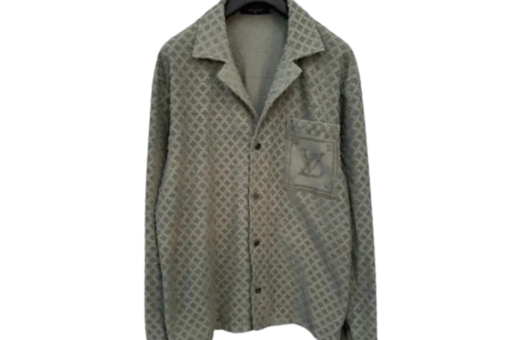 LV French Terry Jacquard Overshirt In The New Sage Color