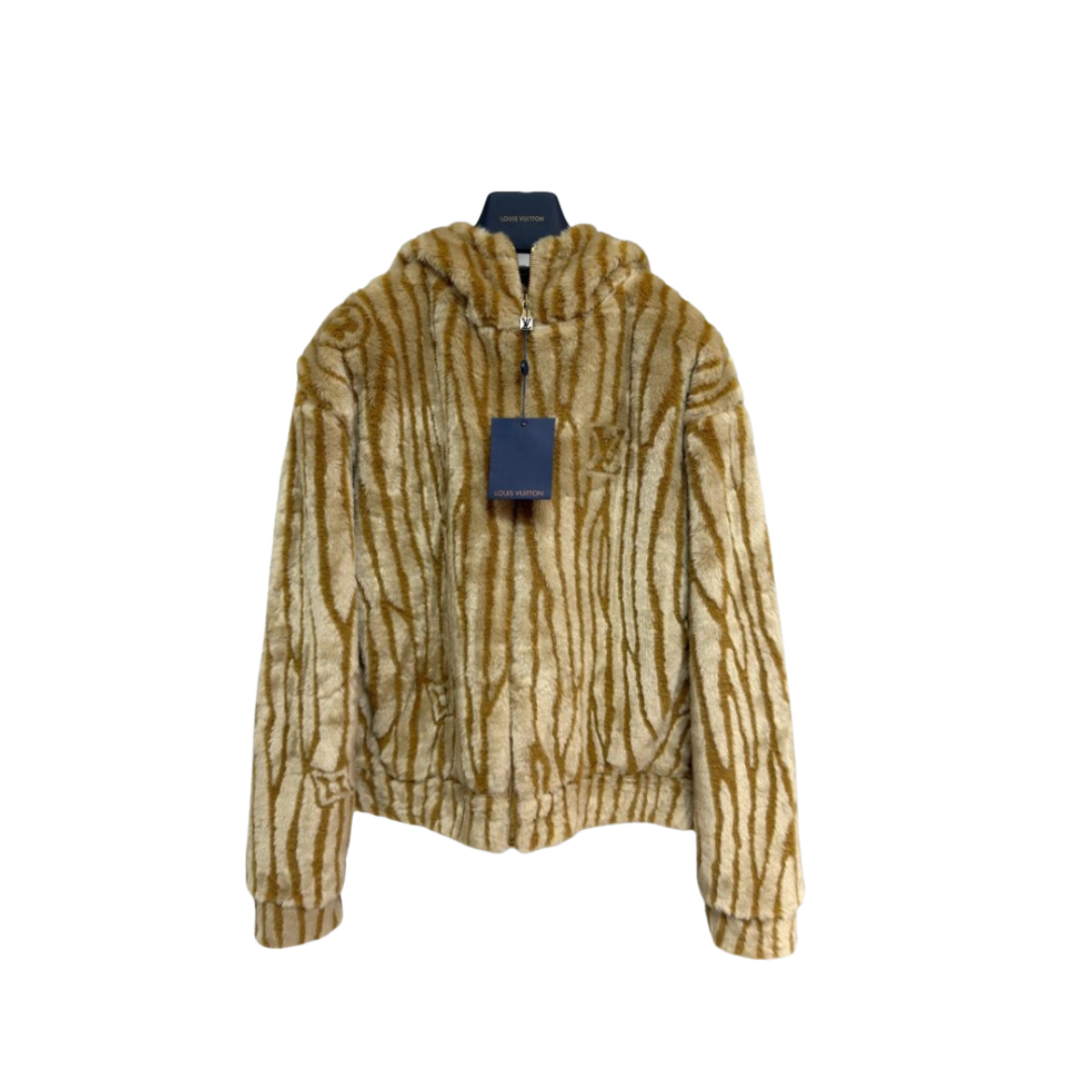 LV Epi Fleece Hooded Blouson In A Camel And Beige Colorway 2026 | Drip Kickz LV Epi Fleece Hooded Blouson In A Camel And Beige Colorway