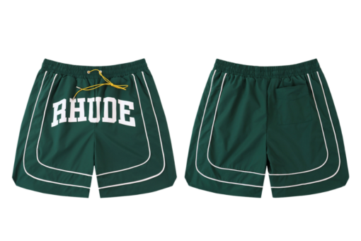 RHUDE Cotton Track Shorts Green