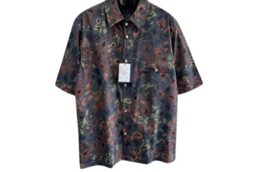 LV Printed Short-Sleeved Workwear Shirt Multicolor